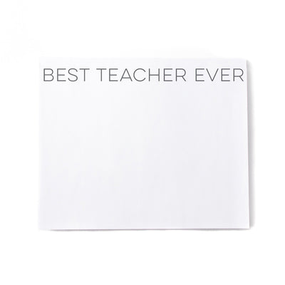 large custom note pad stationery with text Best Teacher Ever for memorable gift