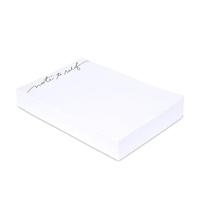 medium note block with note to self in modern chic calligraphy at the top