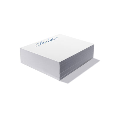 mini note pad with the list in modern calligraphy font at the top great gift